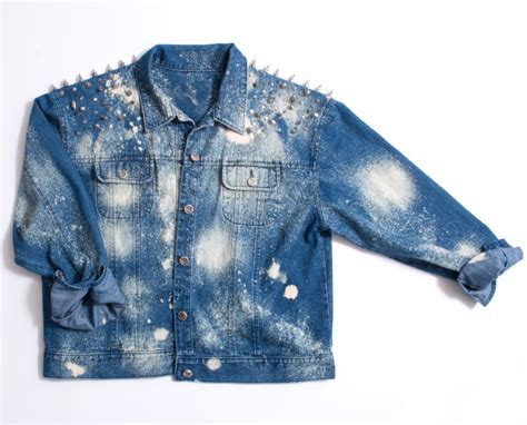 DIY: Gucci Inspired Studded Acid Wash Denim Jacket